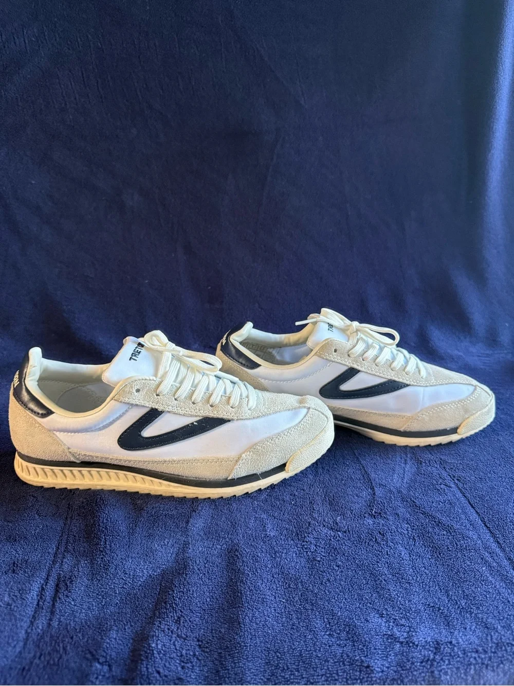 Tretorn White and Navy Sneakers